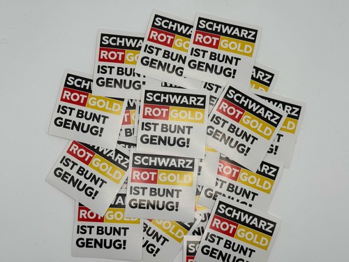 Aufkleber schwarz rot gold - aufkleber, ist