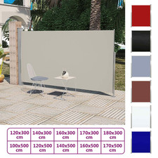 Garten Seitenmarkise Sichtschutz Sonnenschutz Windschutz Balkon Ausziehbar 