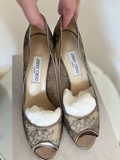 Jimmy Choo peep toe pumps lace Evelyn 