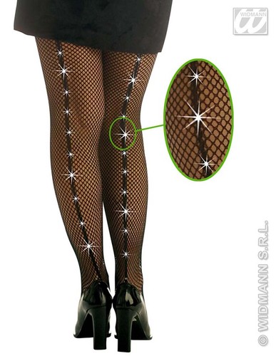 Schwarze netzstrumpfhose - schwarze, #