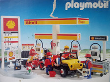 Playmobil Klicky 3437 Tankstelle Shell Jeep Go Kart Motorrad OVP selten komplett