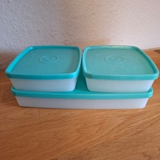 Tupperware  Gefrierbehälter 3 Stück türkis 1x 600 ml 1x 250ml