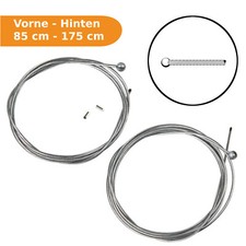 Bremszug Set Fahrrad Bowdenzug Set vorne+hinten 85+175 cm Kugel-Typ mit Endkappe