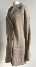 REPEAT STRICKJACKE MIT KRAGEN GR.38 BEIGE BRAUN TAUPE MIT CASHMERE CARDIGAN