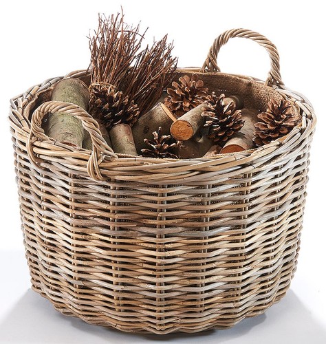 Rattankorb kaminholzkorb - rattankorb,