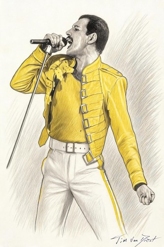 Kunstdruck freddy mercury - -,