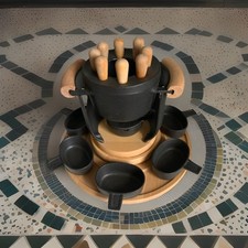 Vintage Bodum Fondue Design Richard Nissen Gusseisen Danish Dänemark midcentury