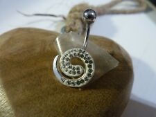 PIERCING Bauchnabelpiercing Belly Edelstahl silber - SPIRALE klar