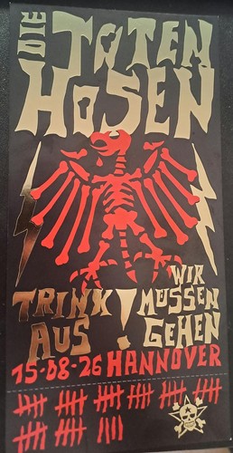 Konzertkarte toten hosen - konzertkarte,
