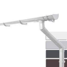 INEFA Dachrinnen Set Gartenhaus NW 100, 3/4/5/6/8m Halbrund Regenrinne