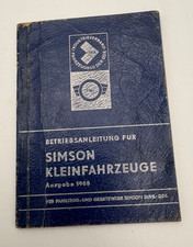 Betriebsanleitung Simson Kleinfahrzeuge, Ausgabe 1968