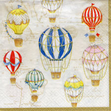 3 Servietten ~ Oldtime, Nostalgie, Heißluftballonparade, Transport ~ 33x33