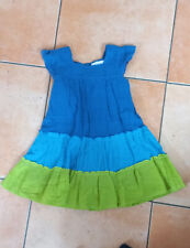 Kindermode Mädchen Ökomode Maas-Naturwaren Kleid Hängerchen blau grün Größe 116