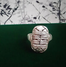 Ring Silber 900 Meiste- Punze DC Jugendstil Art Nouveau Blumen antik Vintage