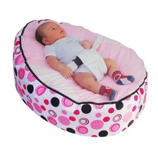Rosa gepunkteter Baby Sitzsack