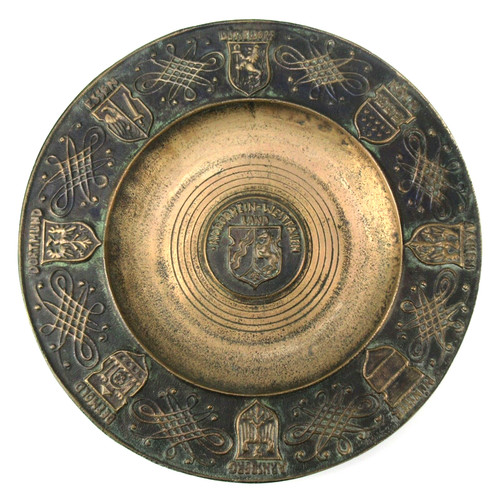 Bronze wandteller wappen - wandteller,