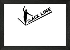 Slackline gerahmtes wandbild - slackline,