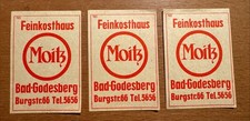 3x alte Zündholz-Etiketten