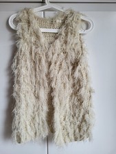 Weste Beige Fuzzy Gr. S