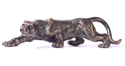 Panther skulptur eisenfigur - panther,