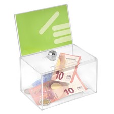 Spendenbox mit Plakateinschub