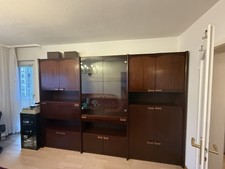 Großer Schöner Wohnzimmerschrank Holzschrank Mit Glasvitrine
