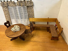 (RB)5025-3728, Eckbank Tisch und Stühle, Puppenhaus Möbel, Spielzeug, Deko