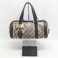 Gucci Duchessa GG Leder Kristall Handtasche Braun Gold 181485 002122 Authentisch