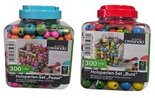 300 Holzperlen bunt / pastel