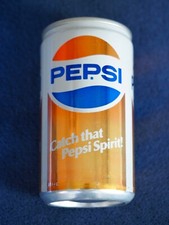 Leere 70er-Jahre Pepsi Softdrink Getränkedose aus den USA - RAR