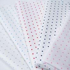 Baumwollstoff Punkte weiß Kinder Stoff METERWARE | 240 cm Breite | 100% Baumwoll