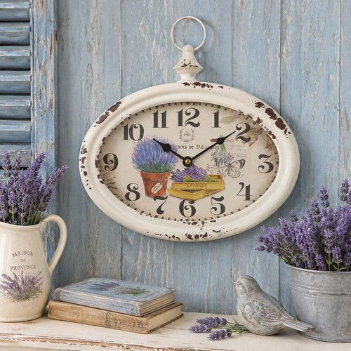 Romantische wanduhr lavendel - romantische,
