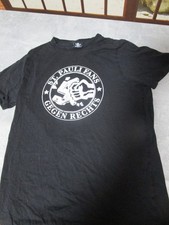 FC ST.PAULI DAMEN T -SHIRT ST.PAULI FANS GEGEN RECHTS Gr. S in Schwarz guter Zu.