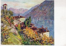 Schweiz Gandria Seeufer Dorf