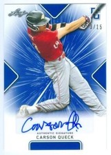 CARSON QUECK "BLUE AUTOGRAPH