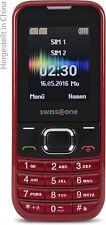 Swisstone SC 230 Dual SIM Handy Farbdisplay Rot Kinder Senioren Baustellen Handy