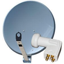 Sat-Spiegel GIBERTINI Schüssel 85 cm ALU mit QUAD LNB 0,1dB 4Teilnehmer HDTV