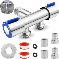 Eckventil 1/2 Zoll Edelstahl Wasserhahnanschluss Doppel Wasserhahn Bad WC