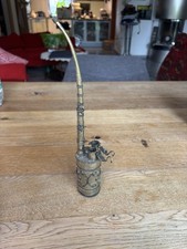 Pfeife  Chinesische Wasserpfeife Alt Kunstvoll Verziert Metall