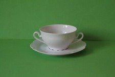Tirschenreuth Fortuna Weiss Suppentasse mit Untertasse Tasse Untere Gedeck