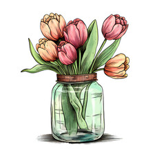 Car Sticker 18x18 cm | Tulip