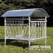 Patura Rundballenraufe mit Dach f. Schafe Heuraufe / Schafraufe / Raufe / Heu