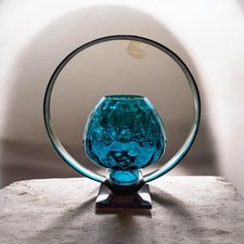 Großes Design Windlicht Glas