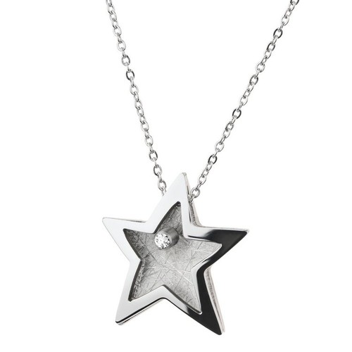 Collier edelstahl stern - -,