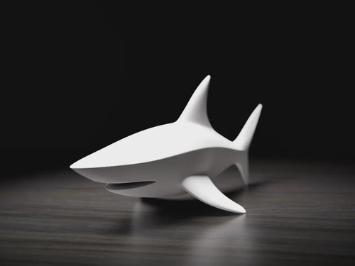 Minimalistische hai skulptur - minimalistische,