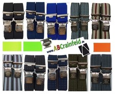 Hosenträger extra stark x-Form 35mm breit starker Alligatorclip 90-170cm lang