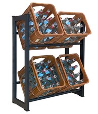 QUICK STAR Getränkekistenregal 71x30x90cm  für 4 Kästen Standregal