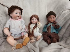 3 alte Porzellankopfpuppen