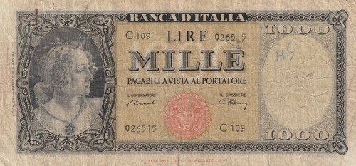 1000 lire 1947 italien - 1000,