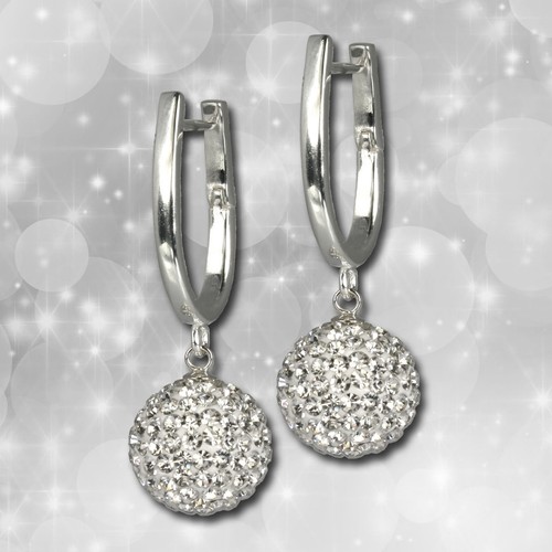 Creolen weiß swarovski - weiß,